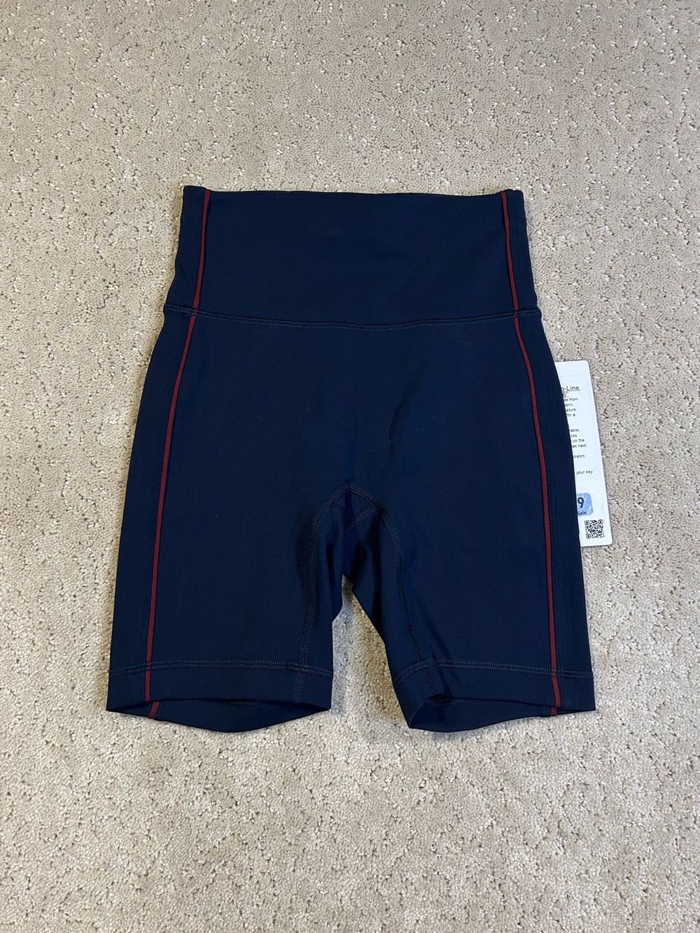 NWT Lululemon Wunder Train No-Line Piped High-Rise Short 6" Navy/Burg Bay ~ SZ 2